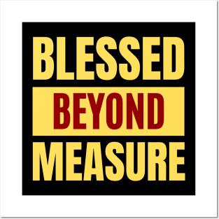 Blessed Beyond Measure | Christian Typography Posters and Art